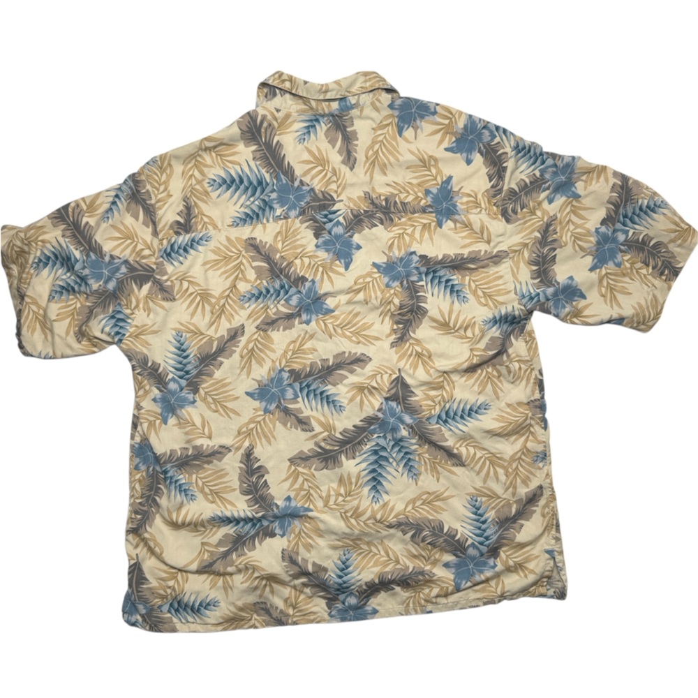 Banana Cabana 100% Silk Mens Hawaiian Tropical Floral S/S Button Up Shirt Sze XL - Picture 6 of 8
